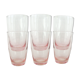 Set de 6 verres à eau roses vintage