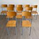 Set of 10 school chairs 70s