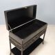 Antique lacquered wooden chest in chinoiserie style, China 19th century