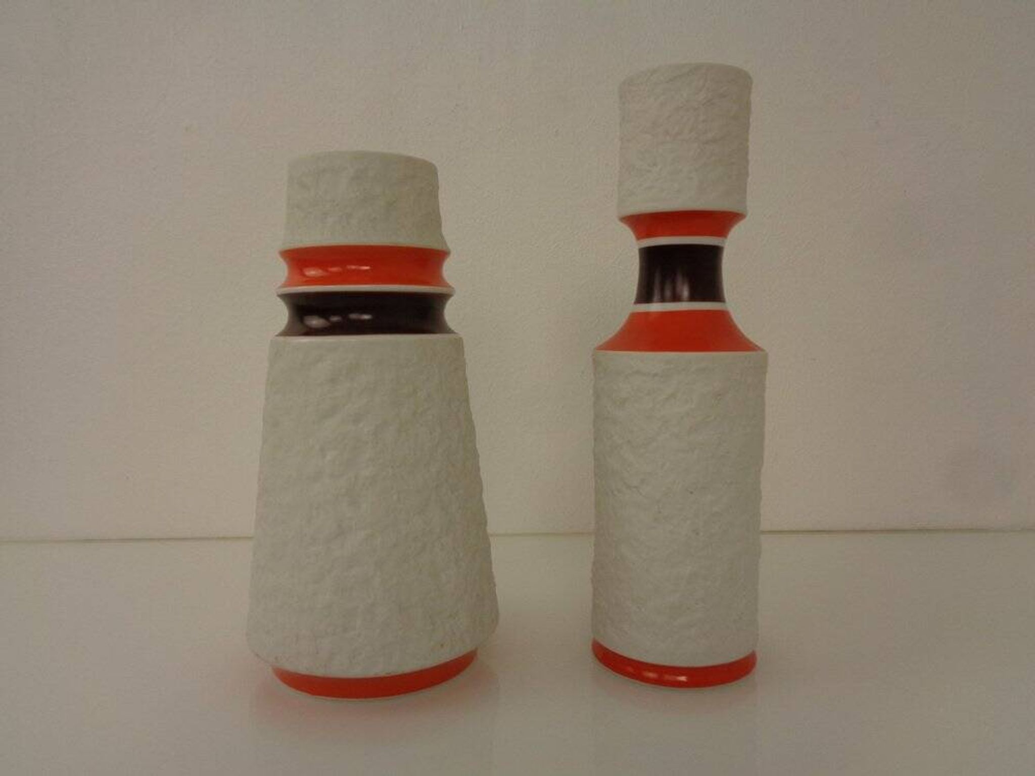Space Age Op Art Vases from Royal KPM, 1960s, Set of 2