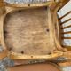 Série de 4 chaises bistros vintage 1950-60 assises Skaï