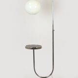 Bauhaus art deco floor lamp in chrome, 1940s
