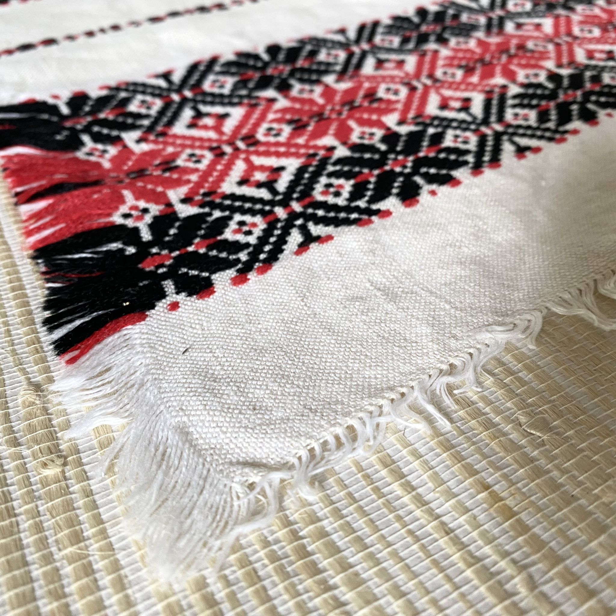 Centre de table en coton tissé 40 X 86