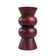 Turned wooden vase in segmented technique, burgundy, Danish, 1970s