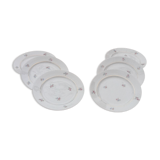 1930s Suite of 6 earthenware plates Floral decoration