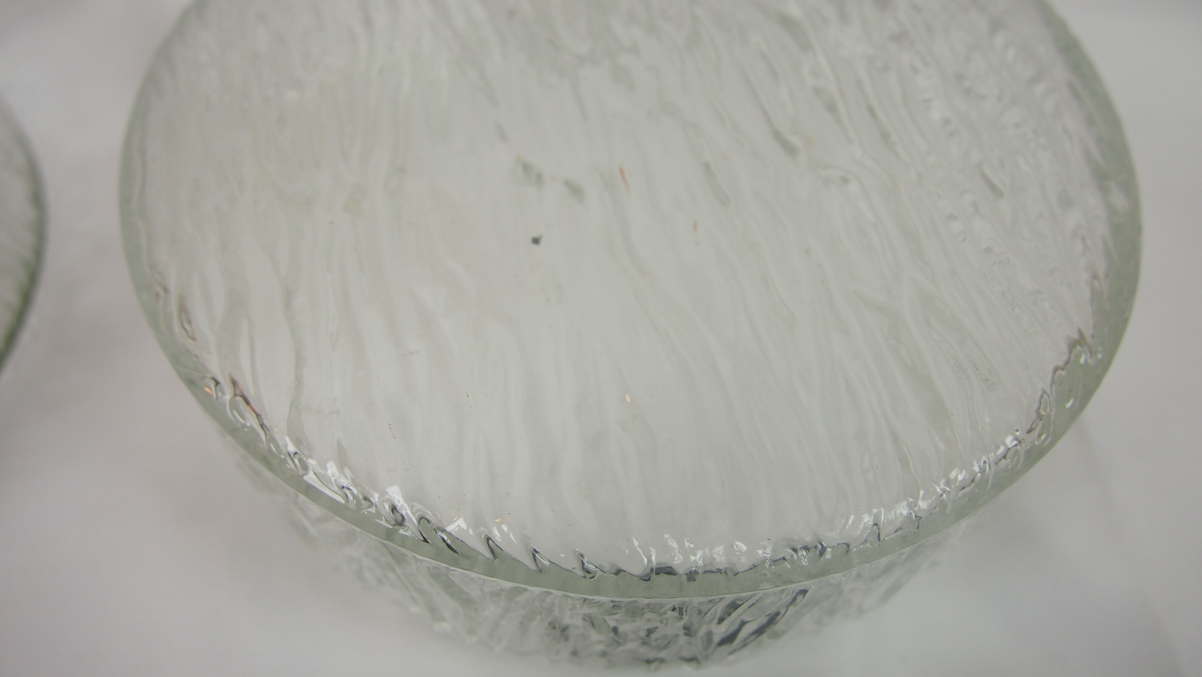 Pair of mapelec textured glass wall lights, 1970