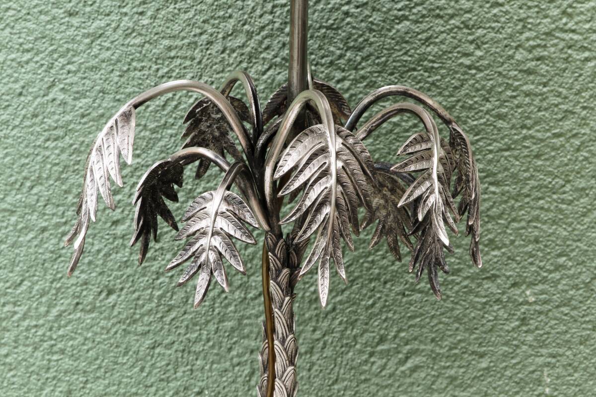 Silver-plated palm lamp, 1910, Thomas Bradbury & Sons