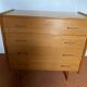 Vintage light oak chest of drawers