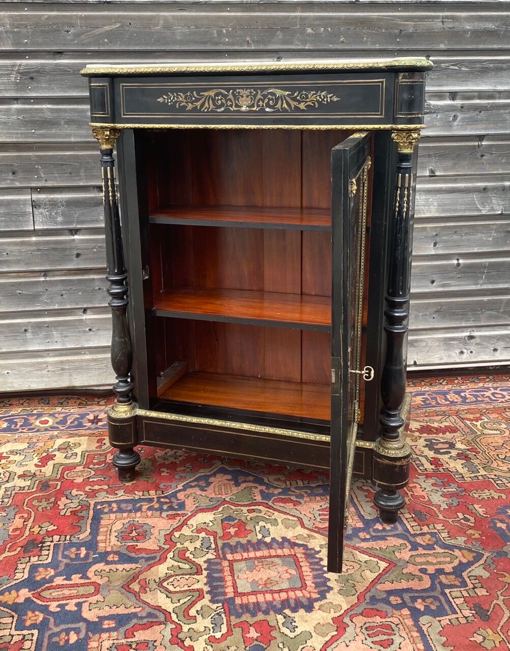 Support furniture In Blackened Wood of Napoleon III period