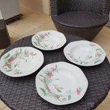 Set of 4 porcelain soup plates from Pontesa 70s