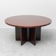 Vintage round dining set with 6 chairs, 1970s modernist