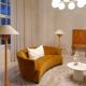 Sculptural modern floor lamps in pine, Sweden 1970s.