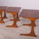 Teak pull out tables by V. Wilkins for G-Plan, 1970s