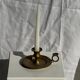 Antique gold hand candlestick with a handle fixed by 3 rivets H8 D13