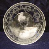 Six crystal champagne glasses engraved and chiseled