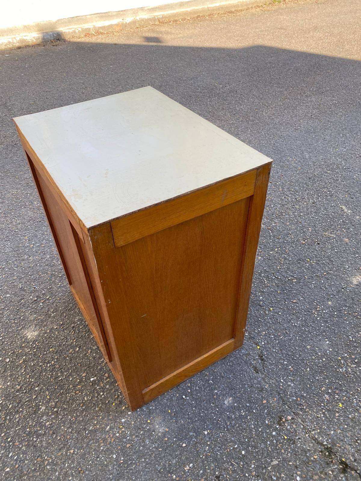 Solid oak notary cabinet American office filing cabinet