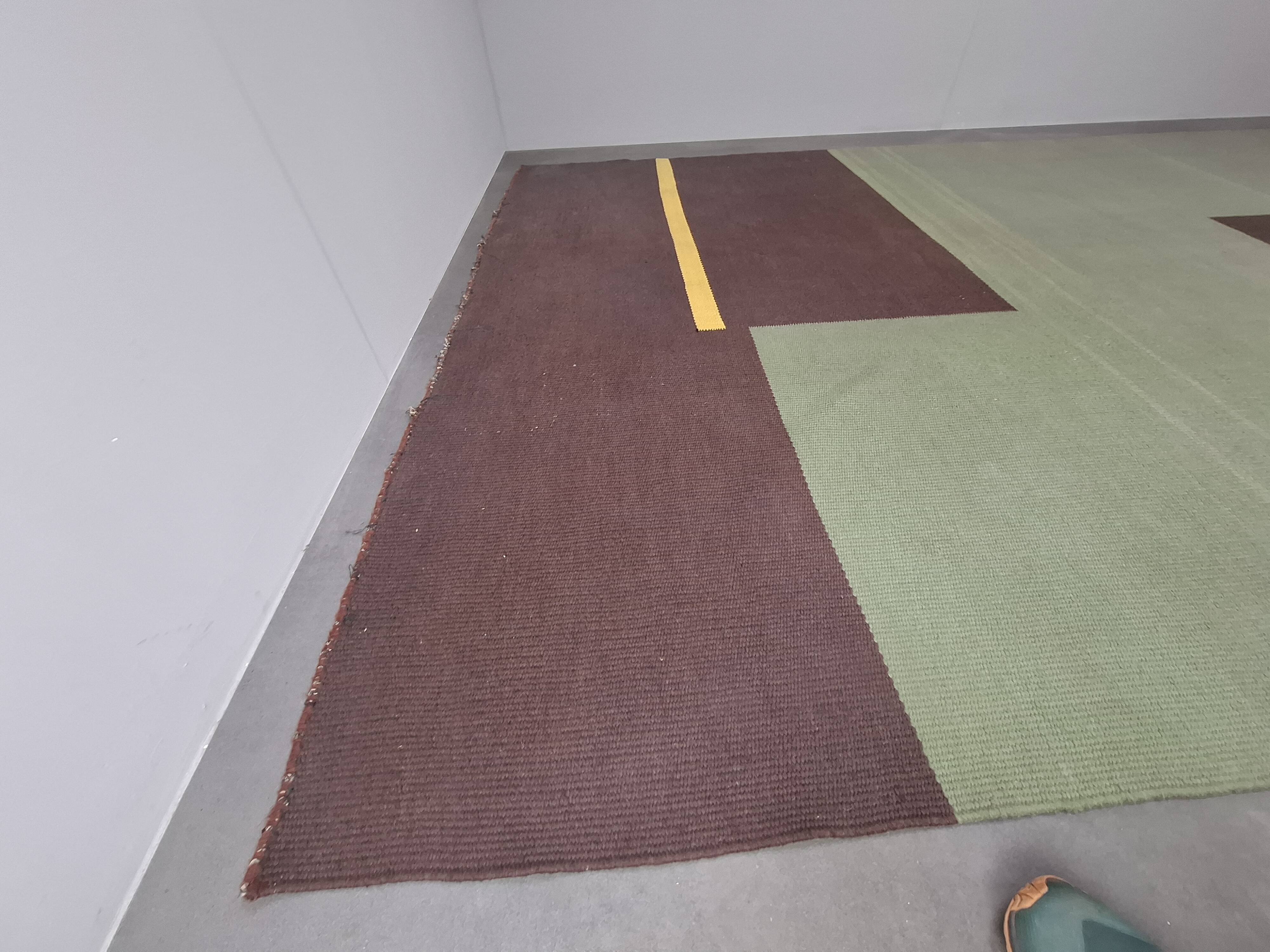 Mid-Century Modern Geometric Rug, Czechoslovakia, 1960s