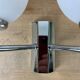 Opaline and chrome globe wall light from the 1970s