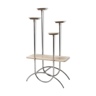 Table d'appoint tubulaires en acier Bauhaus, années 1930, Tchécoslovaquie