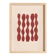 Abstract painting on paper, dark red illustration signed Eawy.