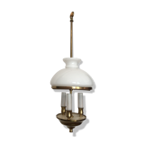 Opal globe lantern chandelier 3 lights