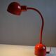Vintage red French postmodernist desk lamp from the 1980s