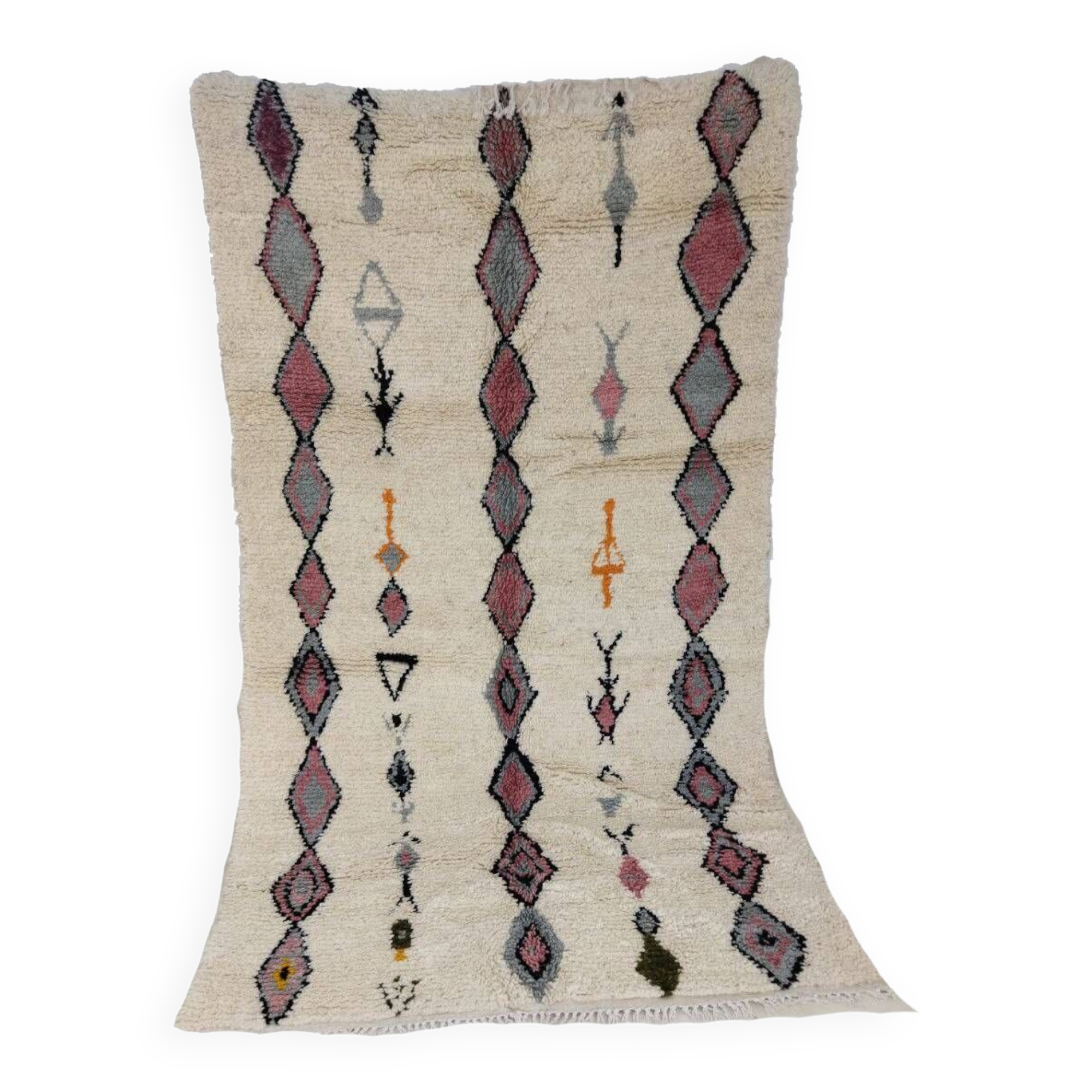 Handmade moroccan berber rug 250 x 146 cm