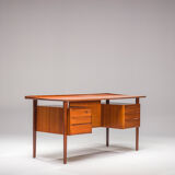 Danish teak desk by peter lovig nielsen for hedensted mobelfabrik, 1960