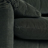 Rare Green Striped Maralunga chair by Magistretti for Cassina, Italy,