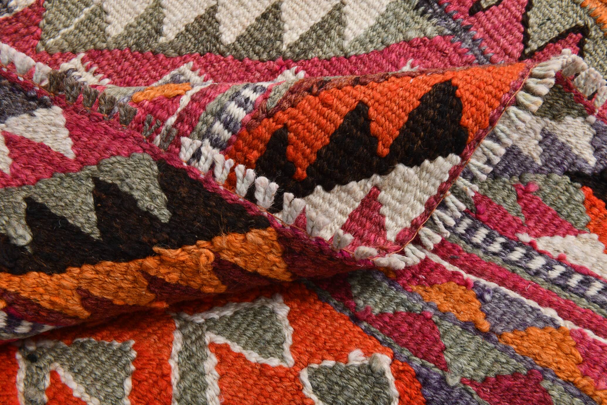 3x10 Vintage Persian Kilim Runner Rug, 97x299Cm