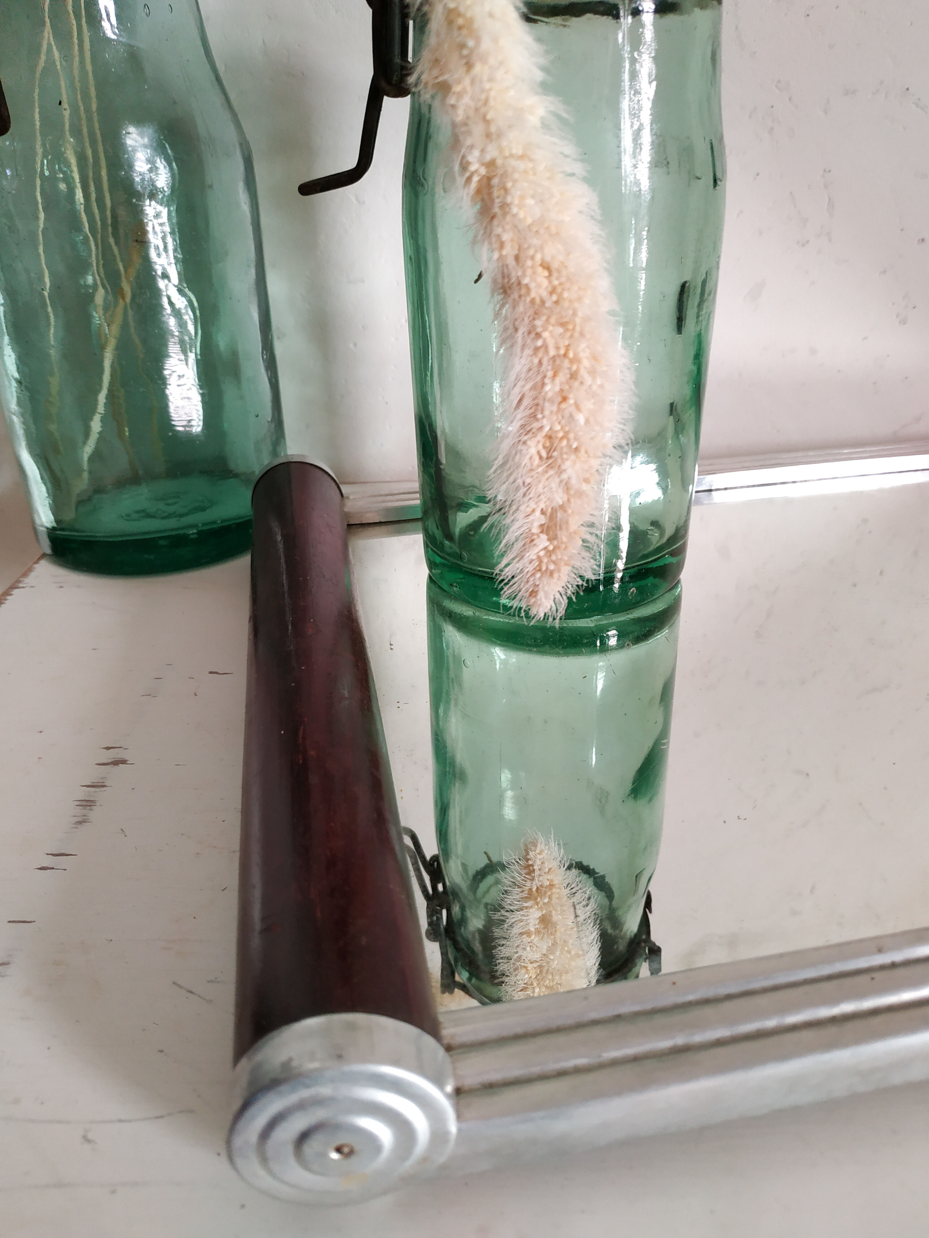 Art deco mirror rectangular tray