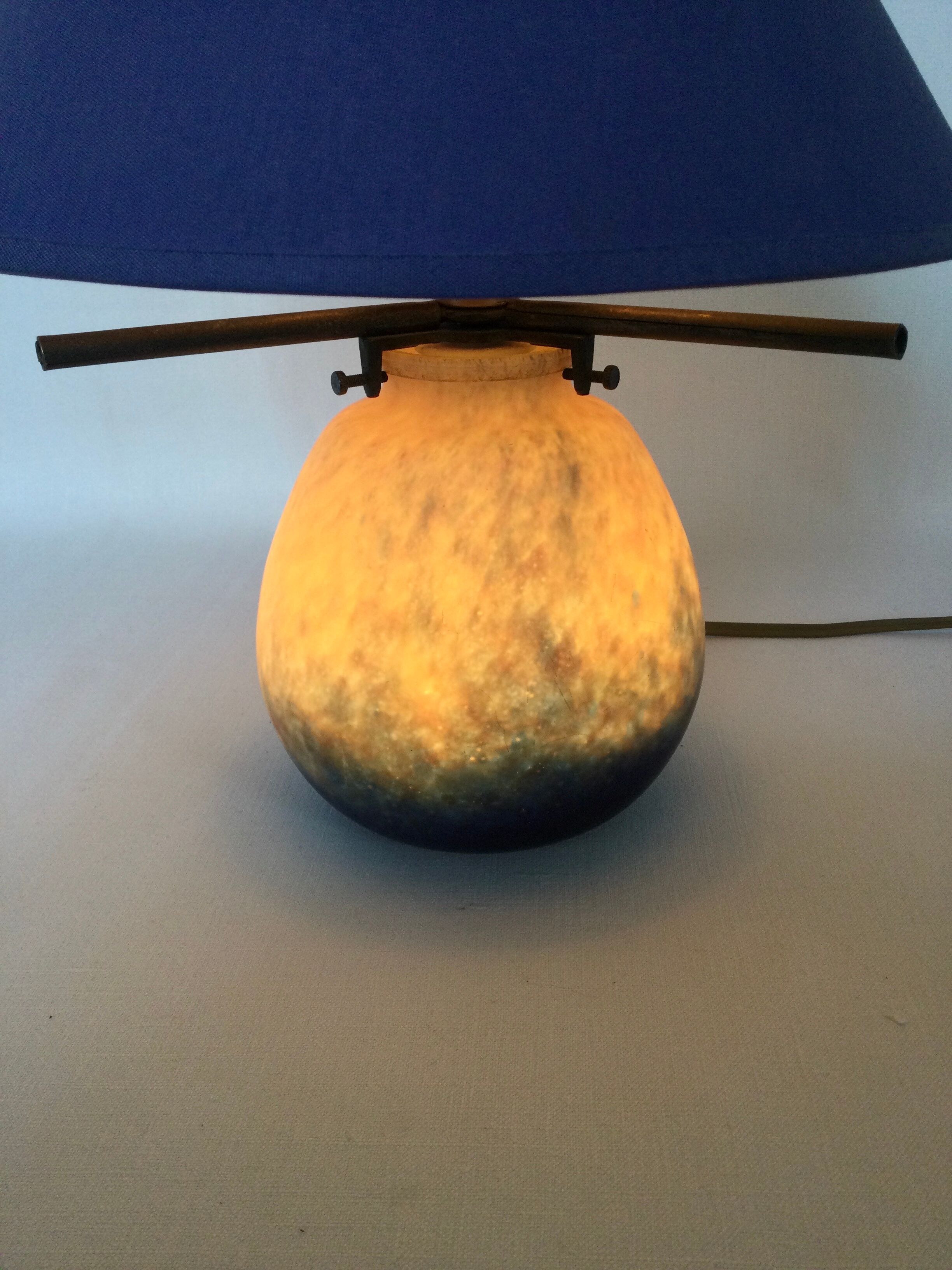 Glass paste lamp by A.France