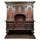 Renaissance castle sideboard in solid walnut circa 1850