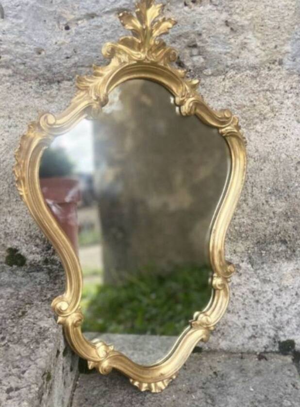 Louis XV style gilded mirror