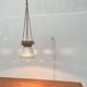 White ceramic pendant lamp in mid-century modern Danish style, 1960s.