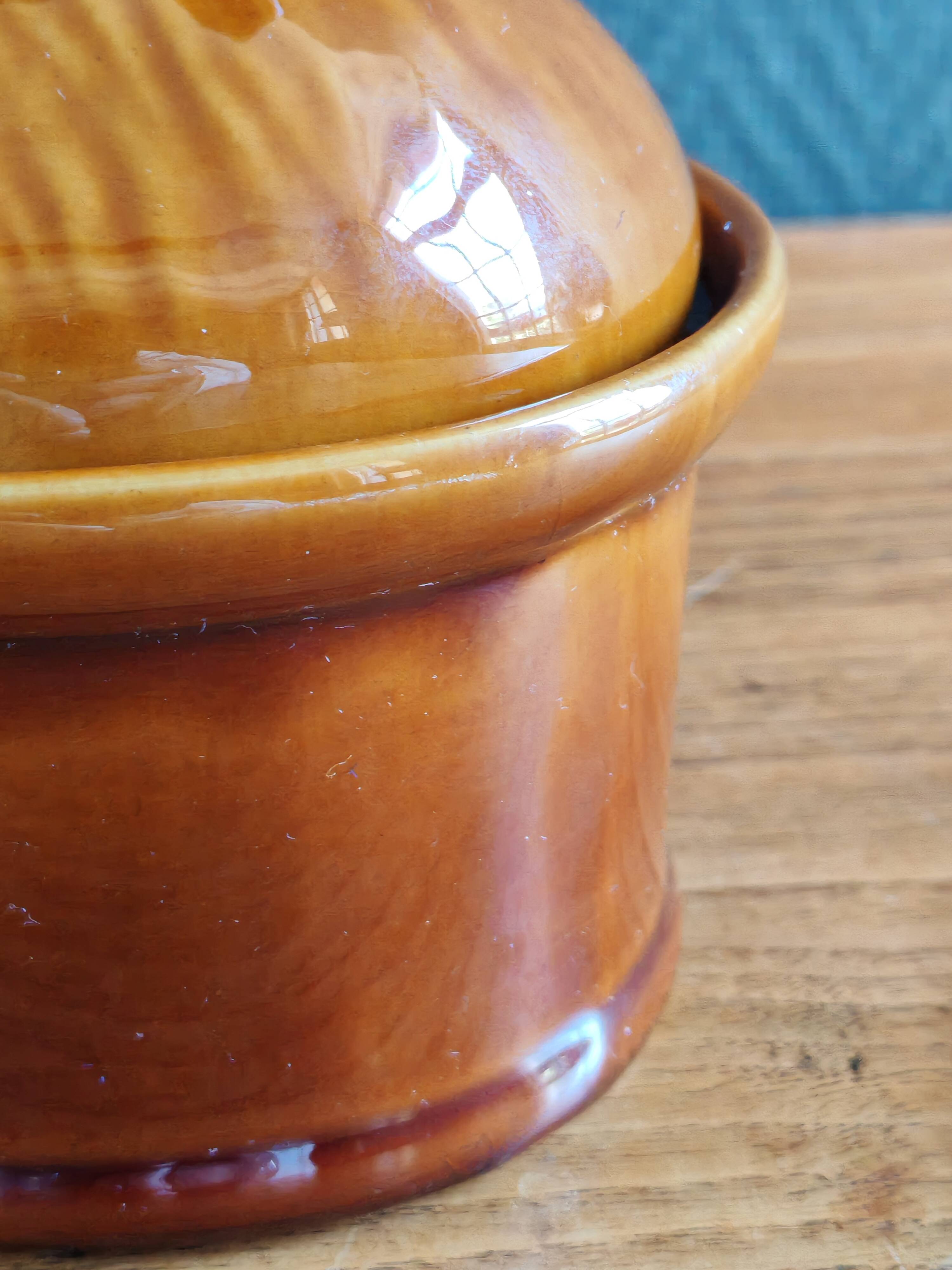 Terrine Vintage Tête de Sanglier en Céramique, Plat de Service Gibier