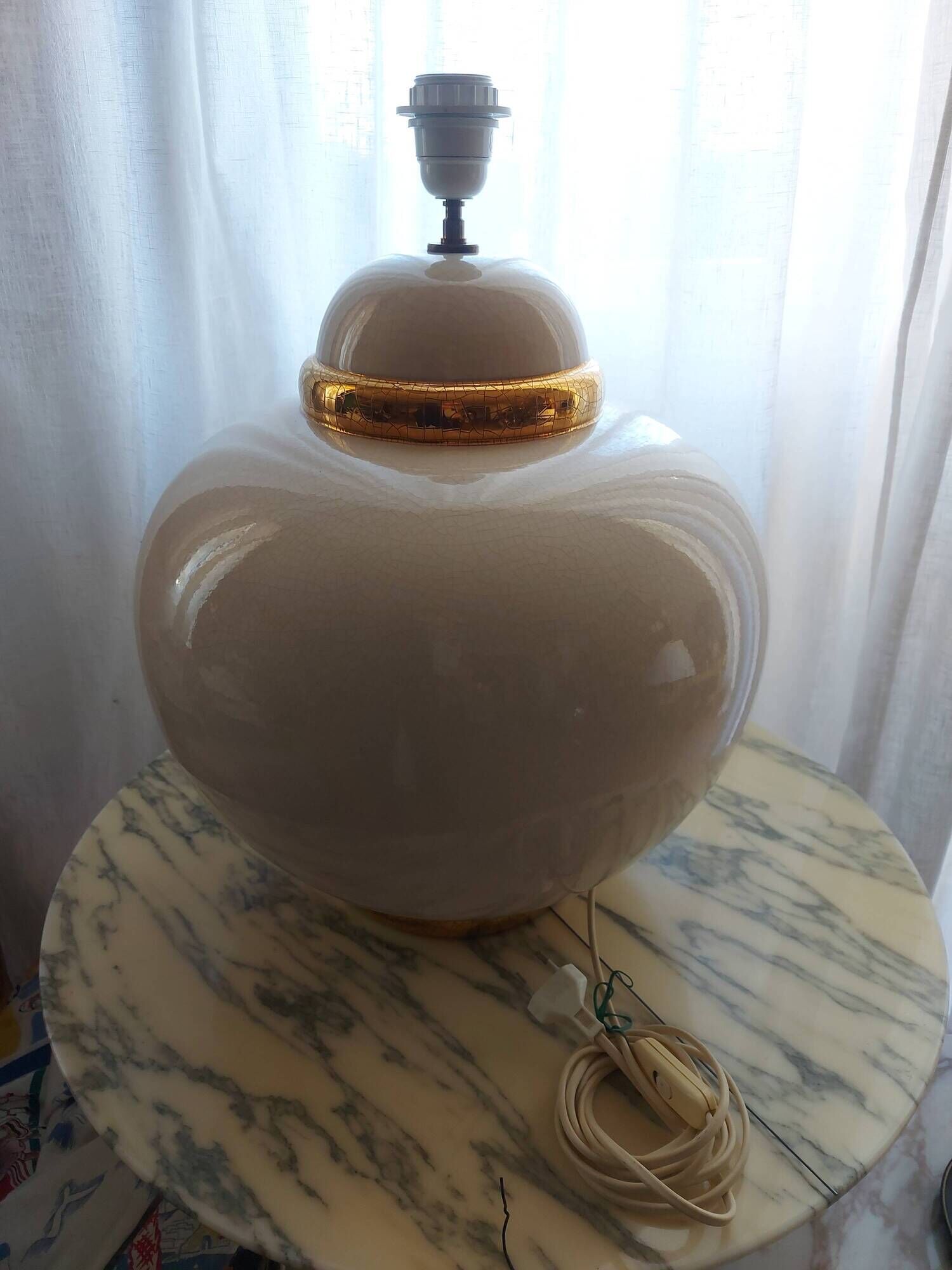Large ceramic lamp from the 80's KOSTKA