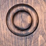 3 vintage turned wood stools