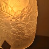 Wrought iron lamp, tulip molded glass pressed, unsigned 1930 a 40