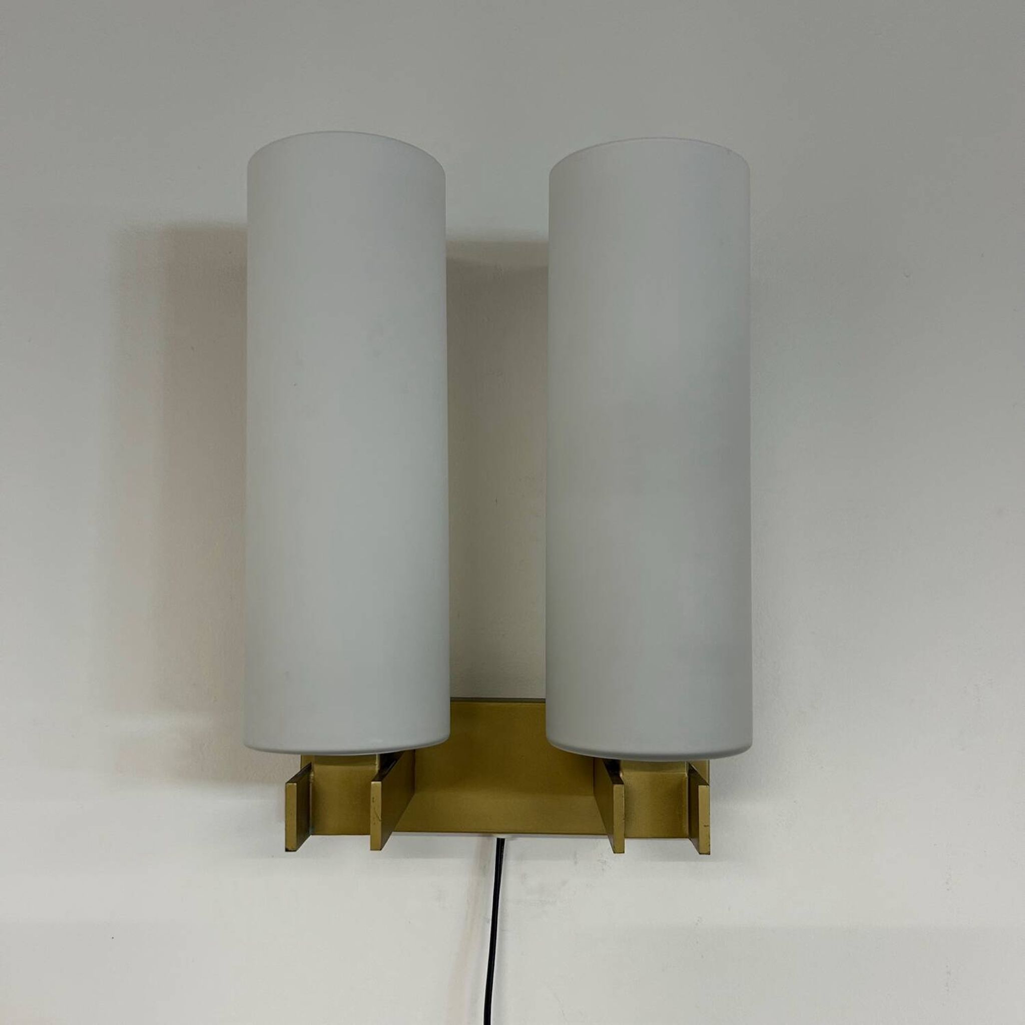 Opal glass Wall Lamp model C-1515/2 by Raak, 1960s | Mid-century Design