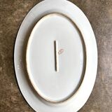 SG monogrammed oval porcelain dish
