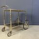 Brass faux bamboo bar cart, Orsenigo Italy, 1970s