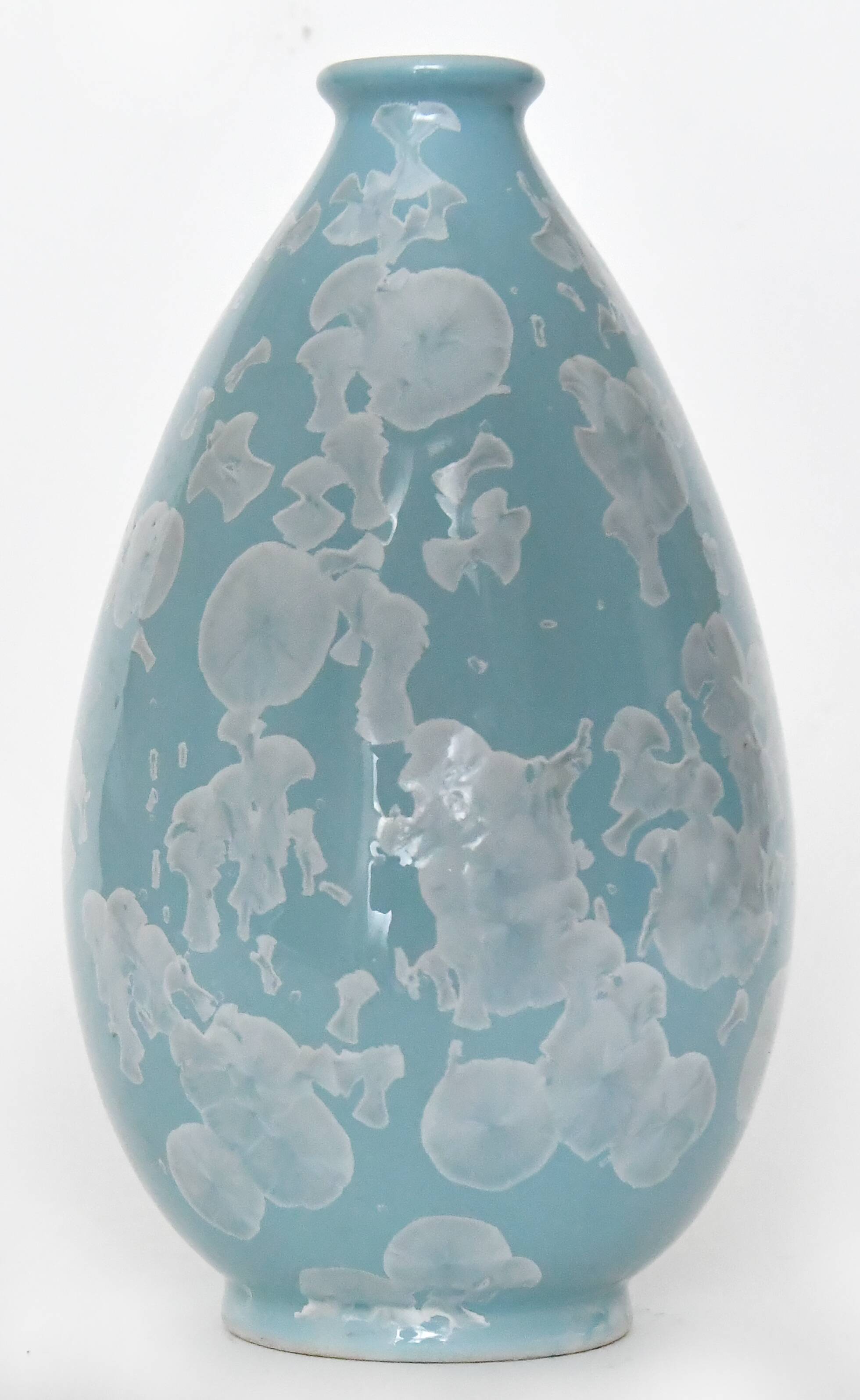 Turquoise blue porcelain vase