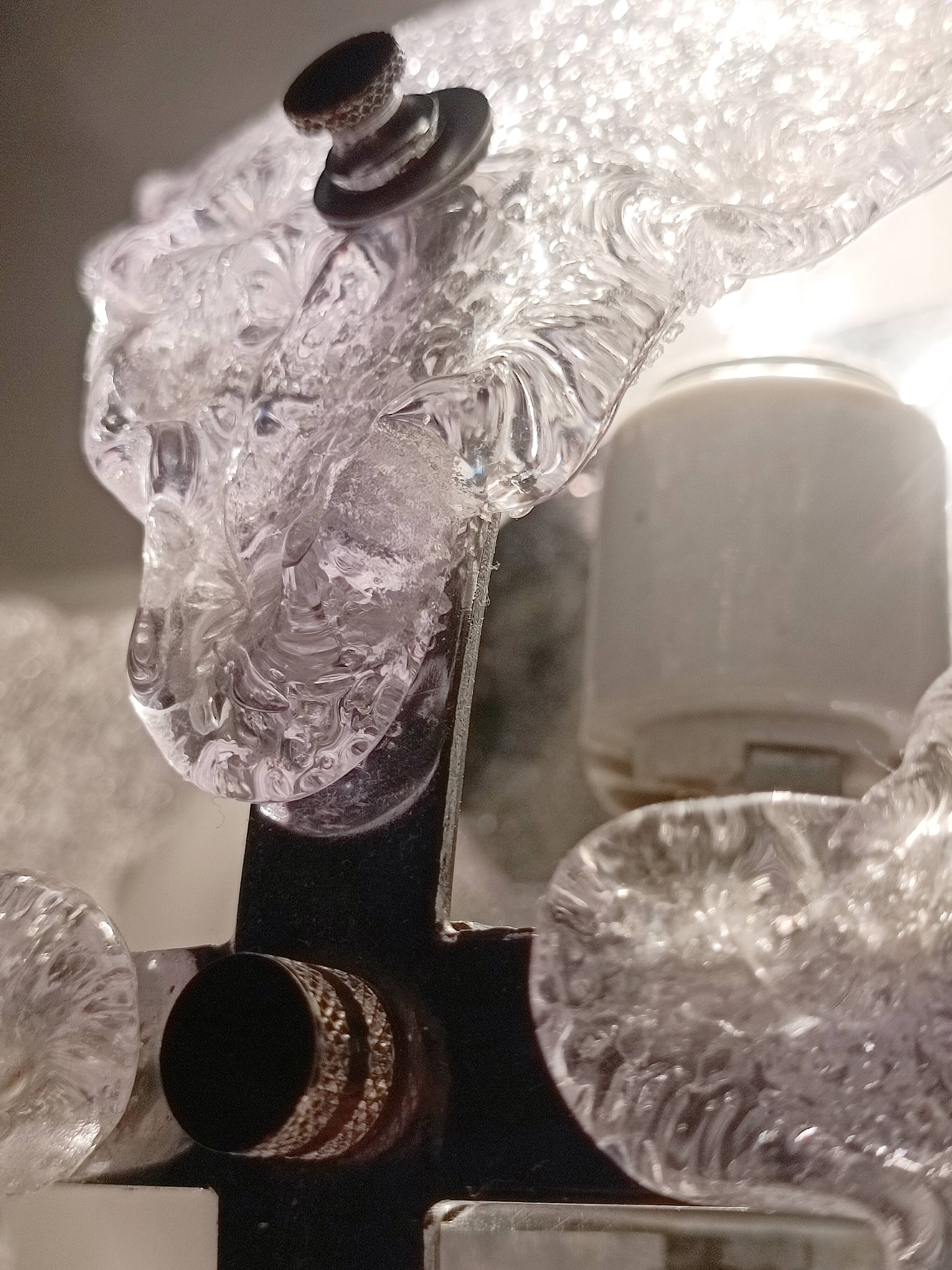 Wall light ice glass Murano 1970s