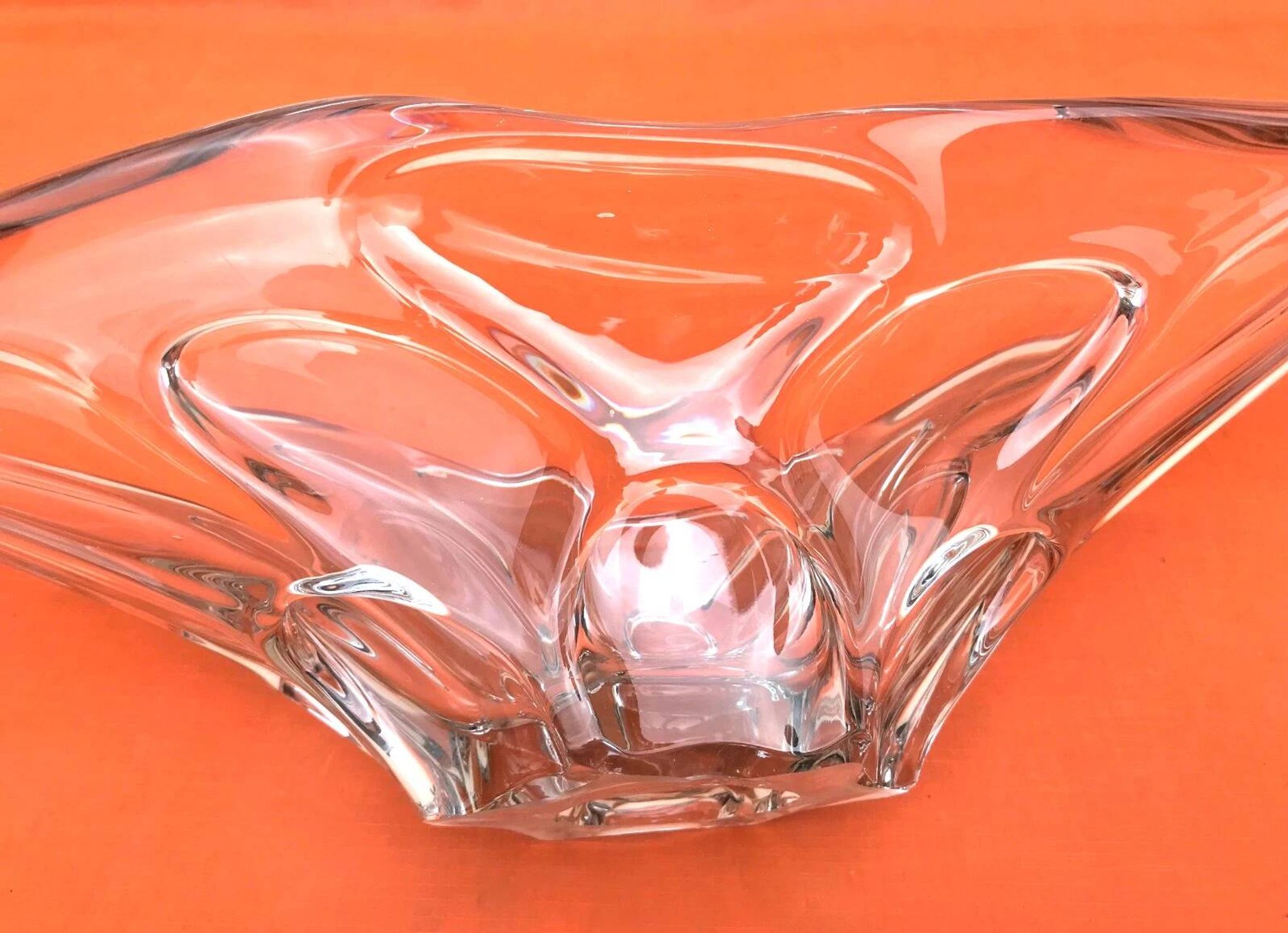 1970s Fruit bowl / Centrepiece transparent glass
