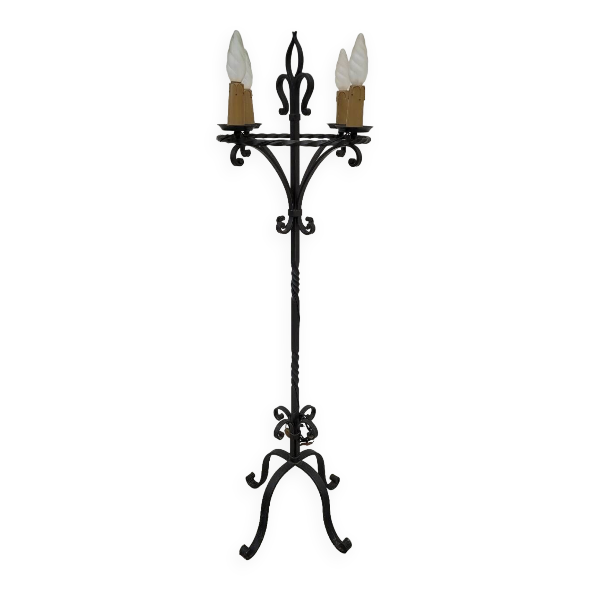 Candelabra floor lamp wrought iron candlestick