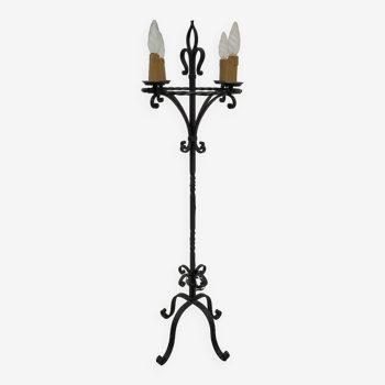 Candelabra floor lamp wrought iron candlestick
