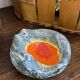 Ashtray, pocket tray, lava ceramic Vallauris