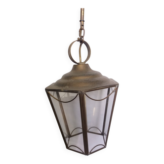 Brass and glass lantern