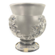 Vase on pedestal with foliage decoration signed lalique saint-cloud, possible pair